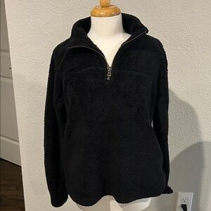 Dylan Brand Cozy Black Sherpa Women's Pullover